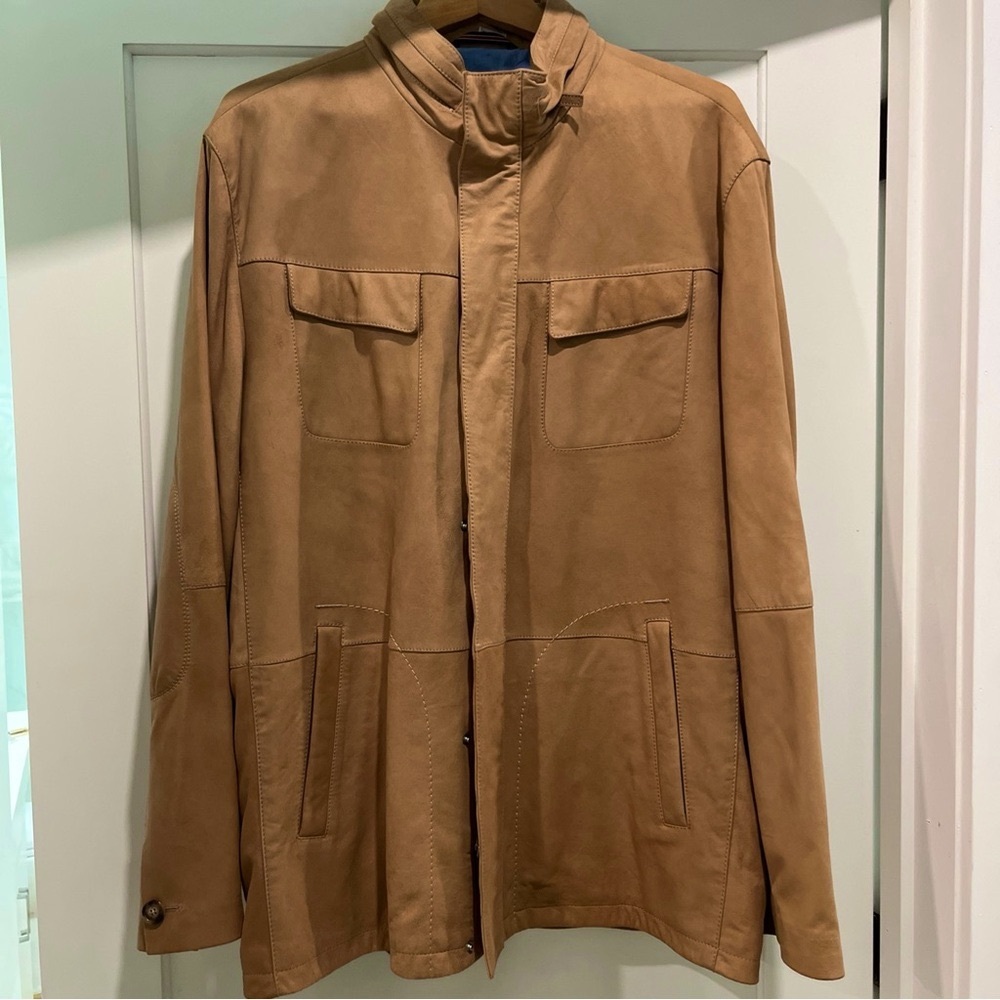 Faconnable Men’s Leather Jacket New Without Tags